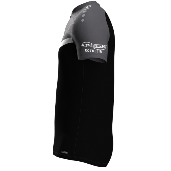 Polo schwarz mit Logo und Initialen