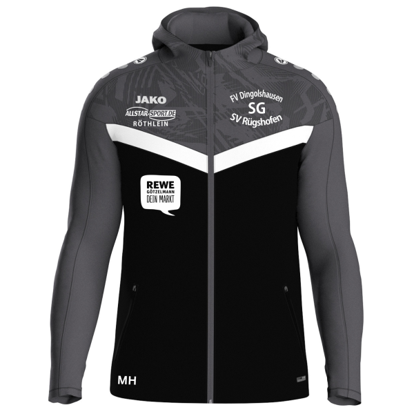 Kapuzensjacke schwarz/anthrazit