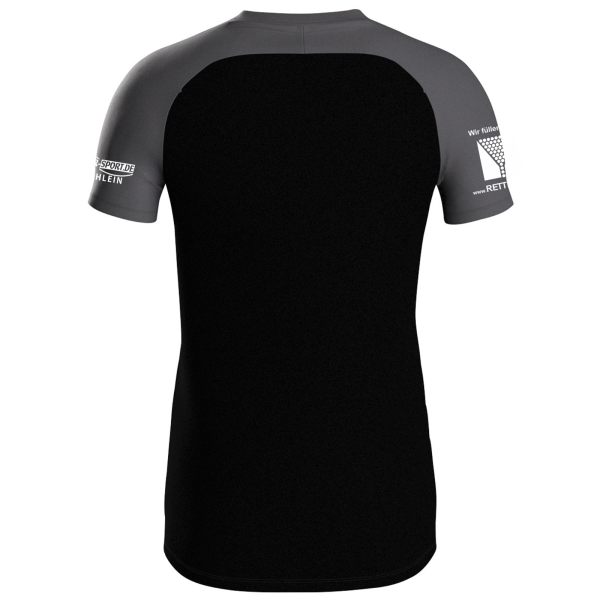 Polo schwarz mit Logo und Initialen