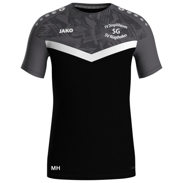 T-Shirt Aufwärmshirt schwarz/anthrazit